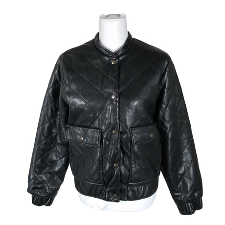 Unisex Lindex - Leather jacket, size 36 - Black ()
