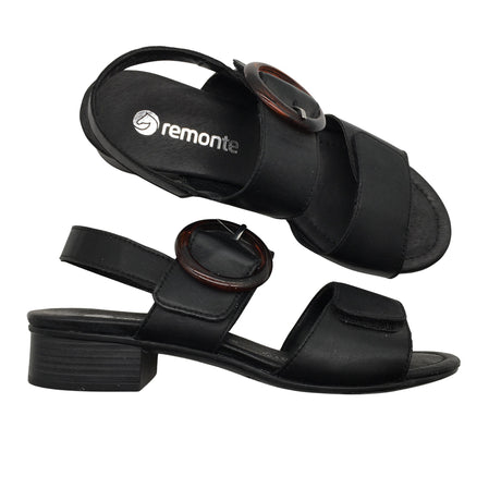 Unisex Remonte - Heeled sandals, size 38 - Black ()