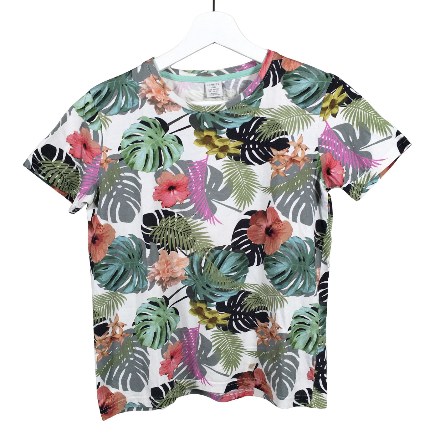 Unisex Lindex - T-shirt, size 146 - 152 - White (1)