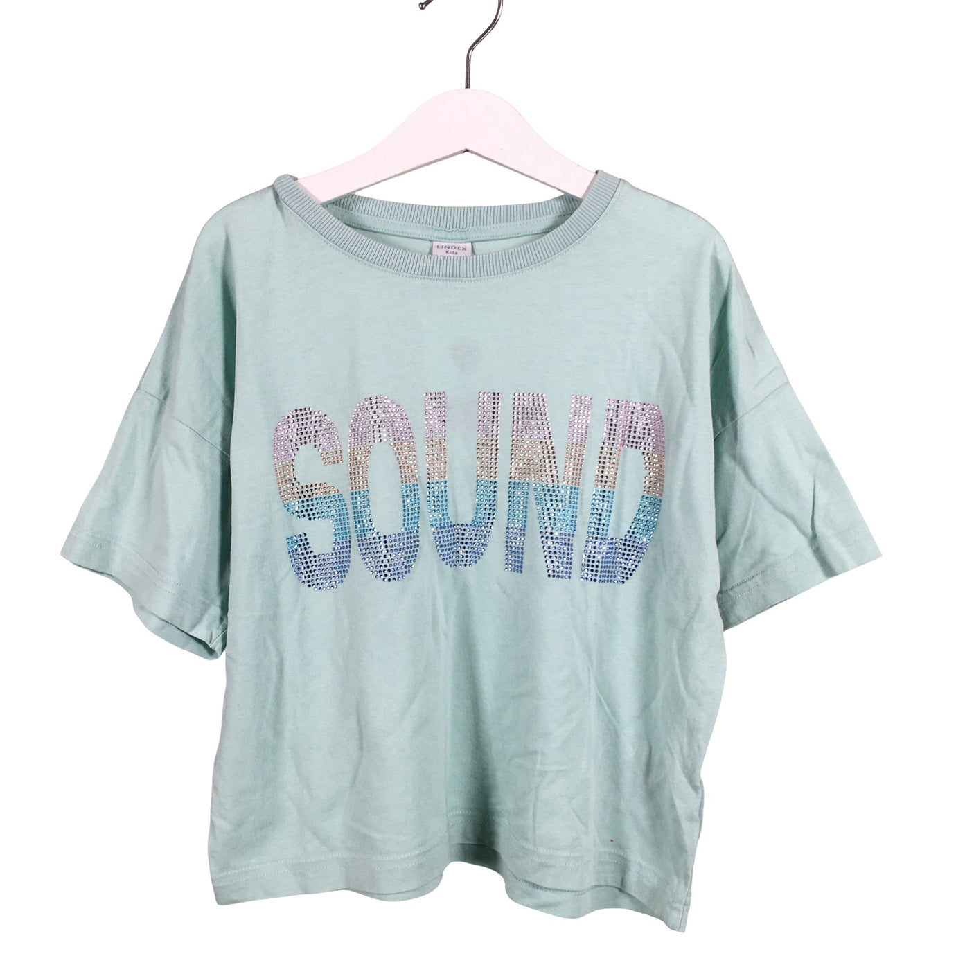 Unisex Lindex - T-shirt, size 134 - 140 - Light blue (1)