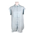 Unisex Armani Exchange - Short-sleeved blouse, size 40 - Light blue ()