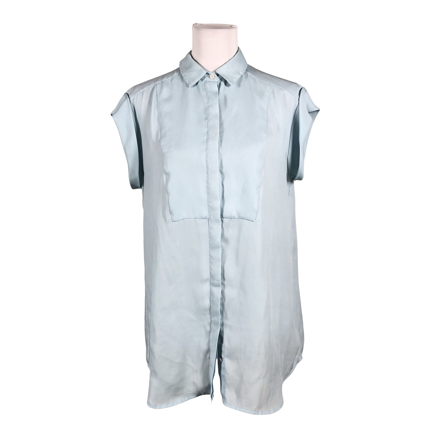 Unisex Armani Exchange - Short-sleeved blouse, size 40 - Light blue (1)