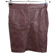 Unisex Selected - Leather skirt, size 34 - Wine red ()