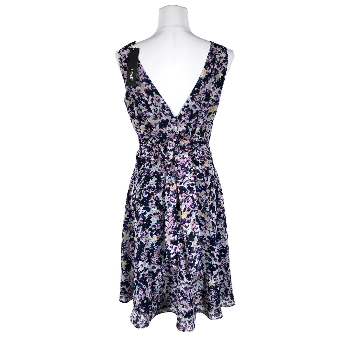 Unisex Esprit - Schiffon dress, size 38 - Blue (2)