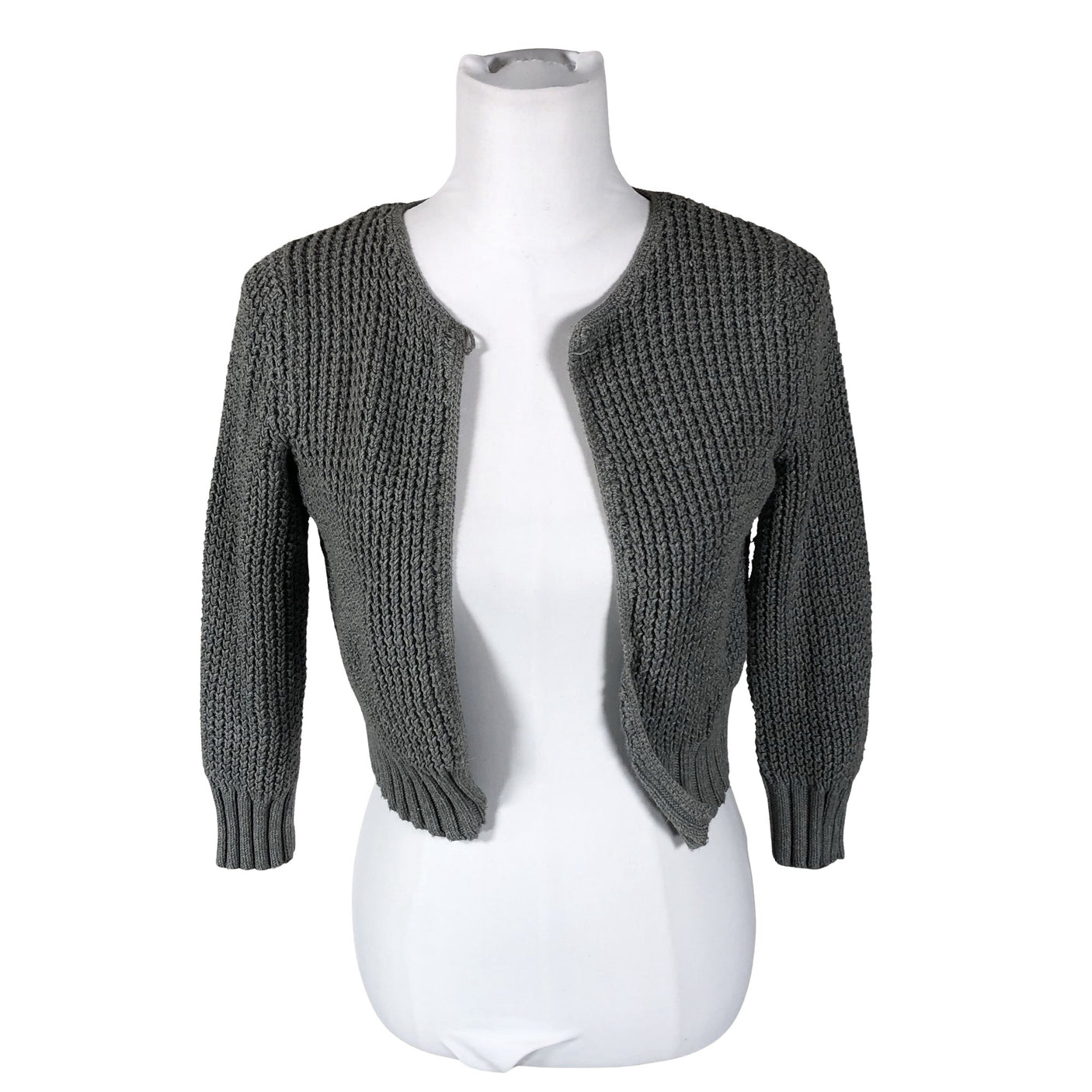Unisex Massimo Dutti - Knit bolero jacket, size 36 - Gray (1)