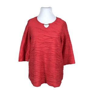 Unisex Ulla Popken - Tricot tunic, size 44 - Pink (1)