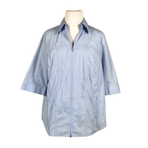 Unisex Ulla Popken - Collared shirt, size 48 - Blue (1)