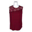 Unisex Your Face - Tricot tank top, size 38 - Wine red ()