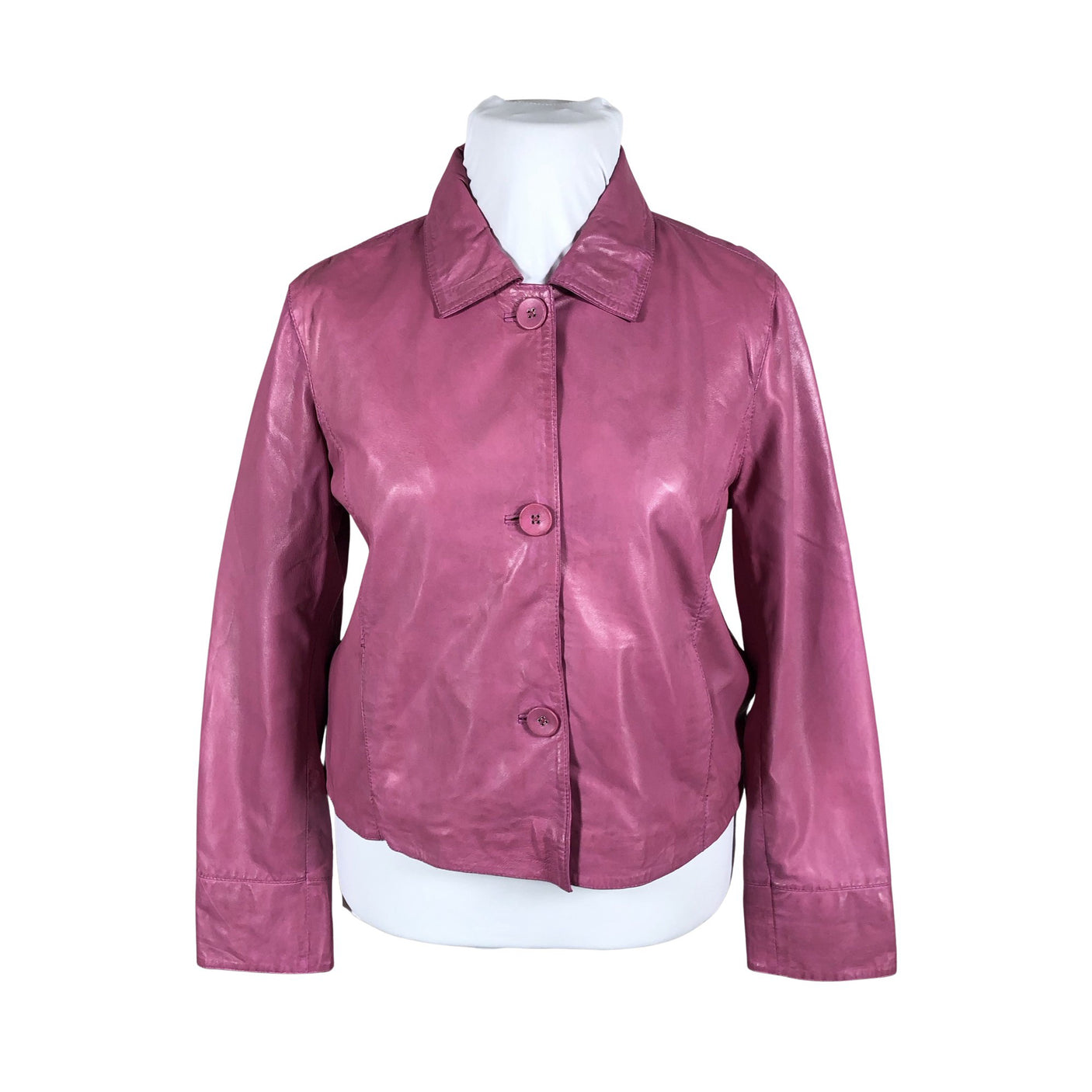 Unisex Saki - Leather jacket, size 44 - Pink (1)