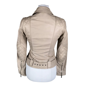 Unisex Karen Millen - Leather jacket, size 36 - Beige (2)
