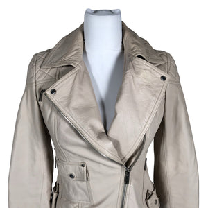 Unisex Karen Millen - Leather jacket, size 36 - Beige (3)