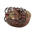 Unisex Nini's - Leather belt, size Ei kokoa - Light pink ()