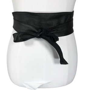 Unisex Designers Remix - Leather belt, size Ei kokoa - Black (1)