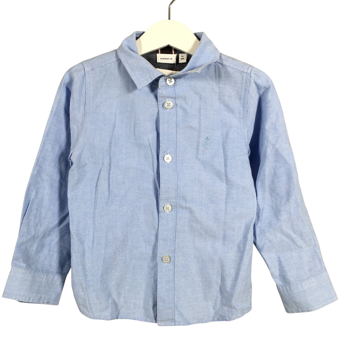 Unisex Name It - Collared shirt, size 98 - 104 - Blue (1)