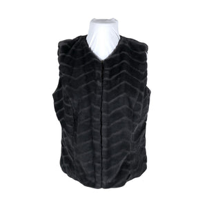 Unisex Micha - Faux fur vest, size 44 - Gray (1)