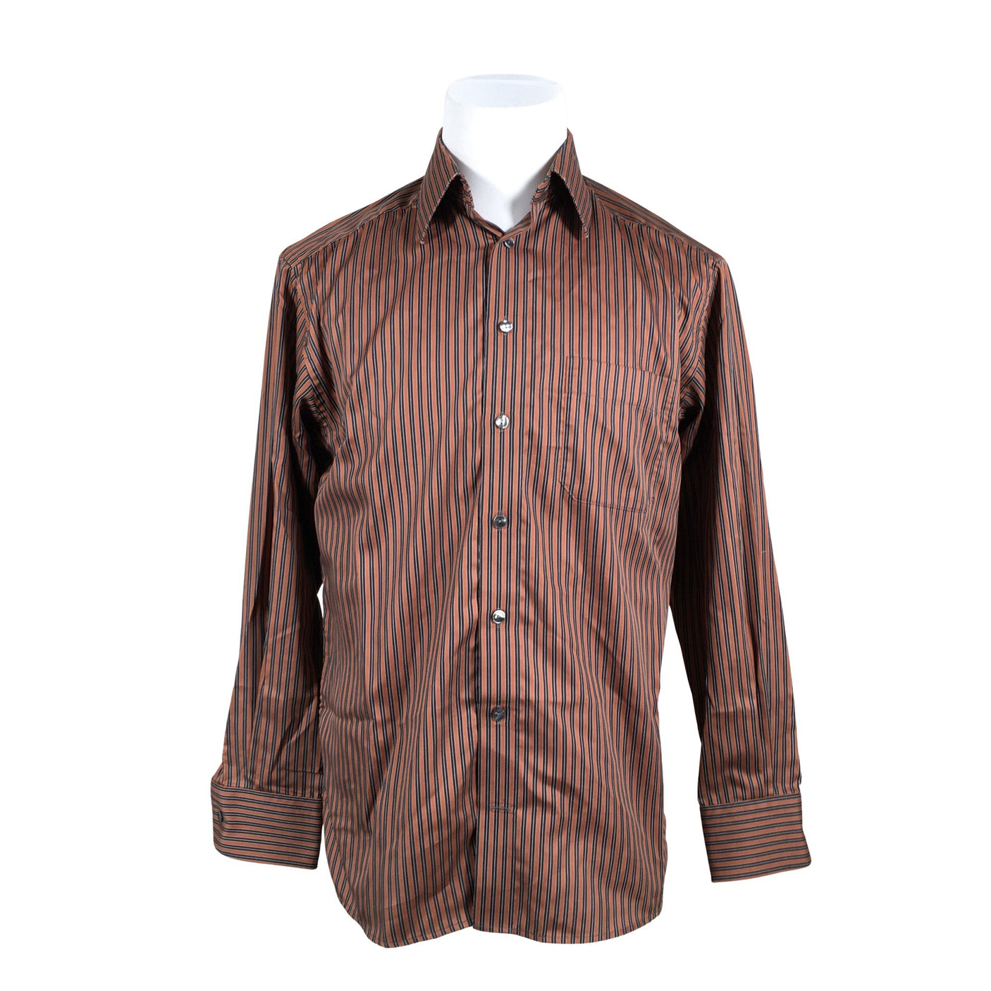 Unisex Eton - Collared shirt, size M - Brown (1)