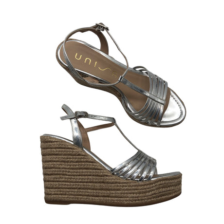 Unisex Unisa - Wedge sandals, size 38 - Silver ()
