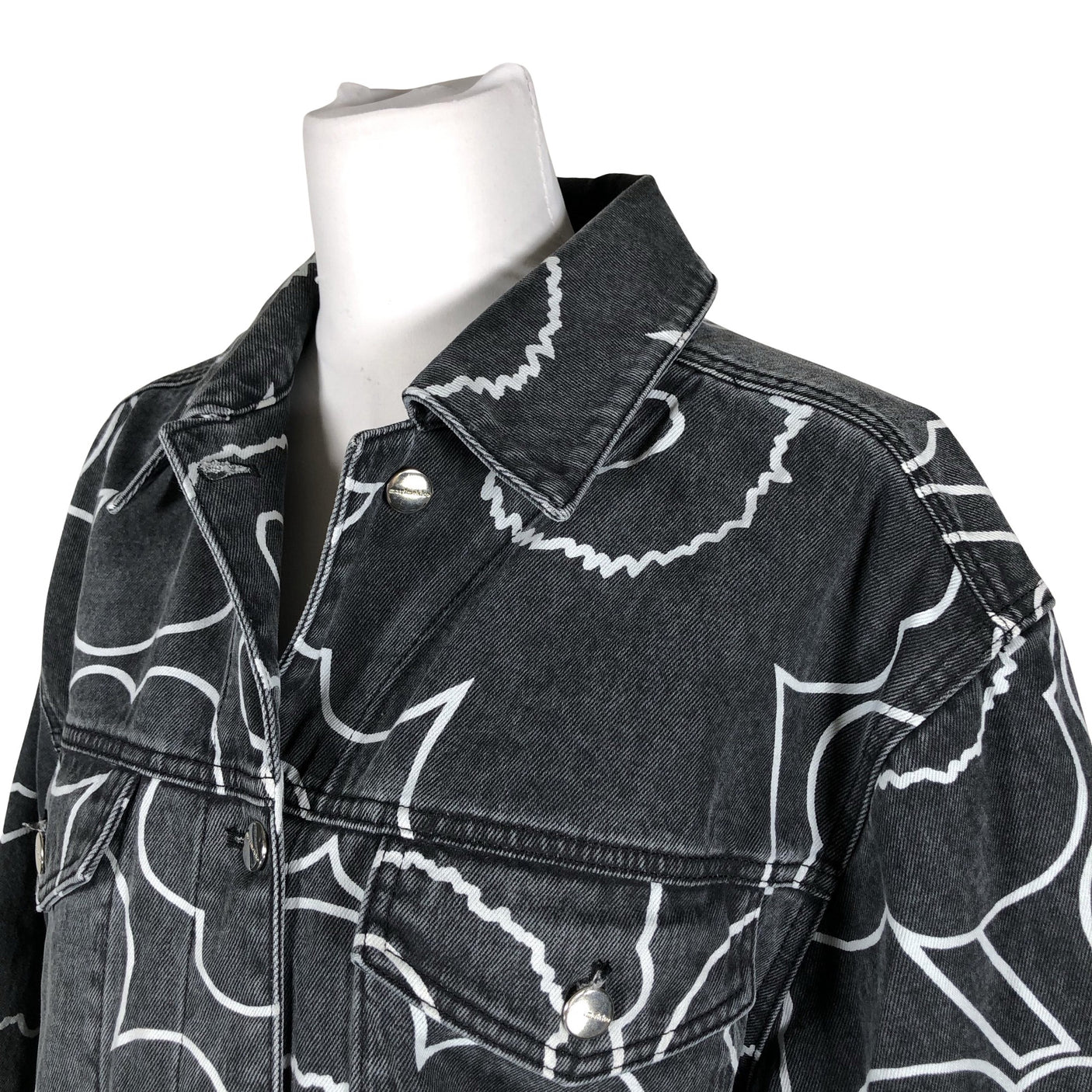 Unisex Marimekko - Denim jacket, size 40 - Gray (3)