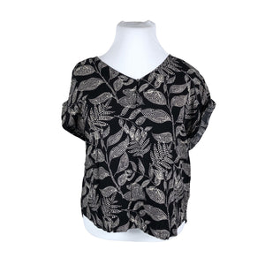Unisex Fransa - Short-sleeved blouse, size 44 - Black (1)