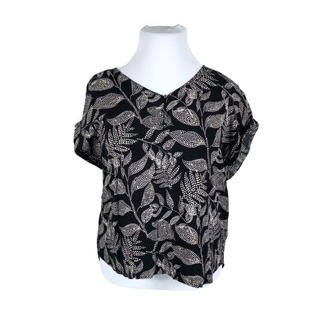 Unisex Fransa - Short-sleeved blouse, size 44 - Black ()