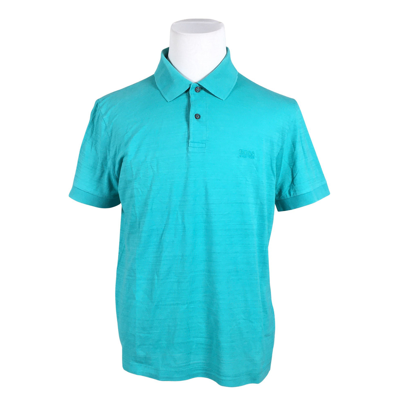 Unisex Hugo Boss - Sports shirt, short sleeve, size XL - Turquoise (1)