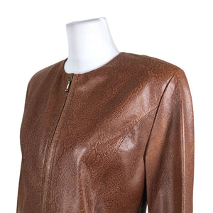 Unisex Friitala - Leather jacket, size 40 - Brown (2)