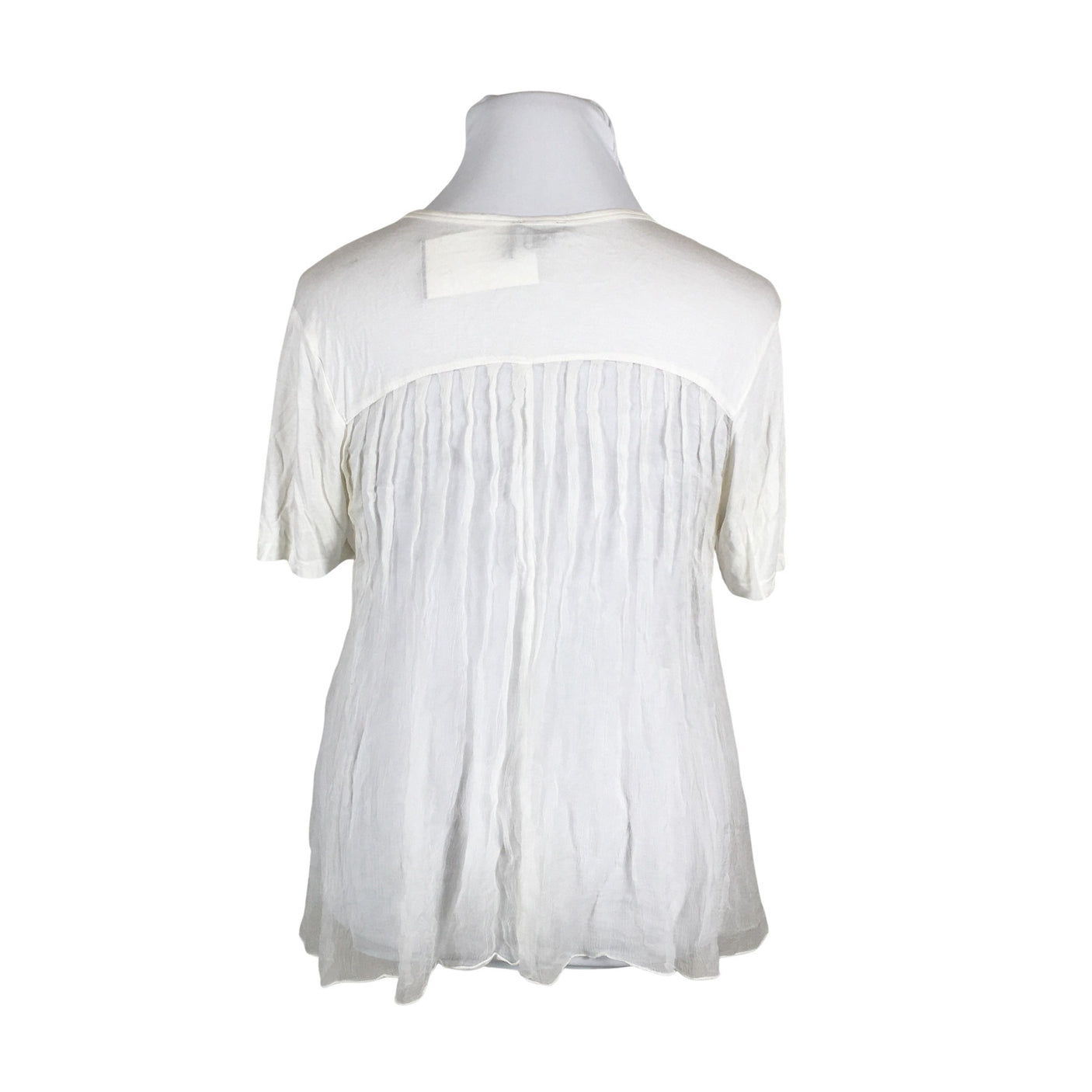 Unisex Nü - Short-sleeved blouse, size 42 - White (2)