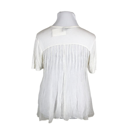 Unisex Nü - Short-sleeved blouse, size 42 - White (2)