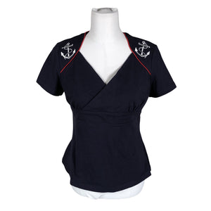 Unisex Lindy Bop - T-shirt, size 40 - Blue (1)