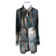 Unisex Ulla Popken - Schiffon tunic, size 50 - Brown ()