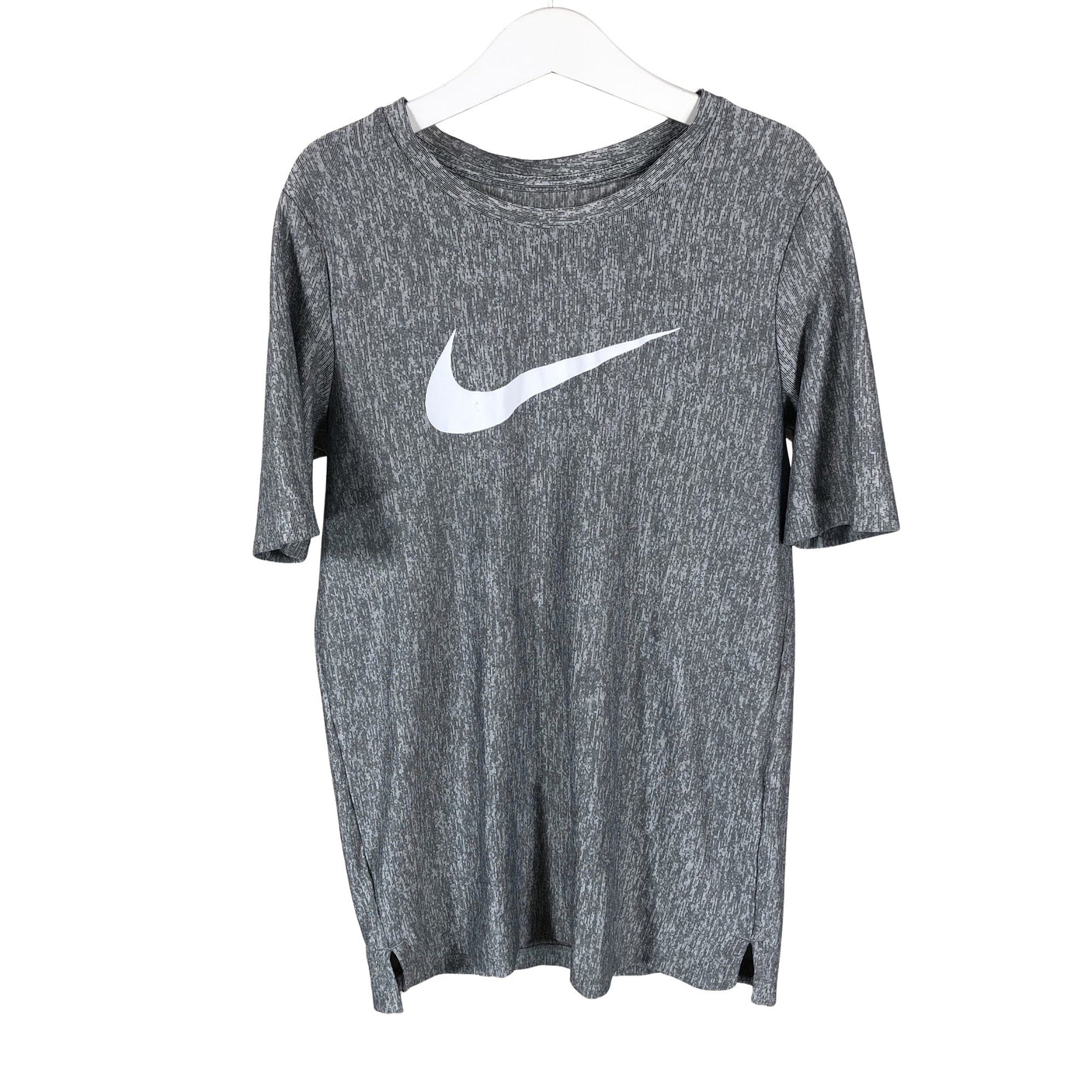 Unisex Nike - Sports shirt, short sleeve, size 152 - 158 - Gray (1)
