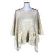 Unisex Think Positive - Poncho, size 36 - Natural white ()