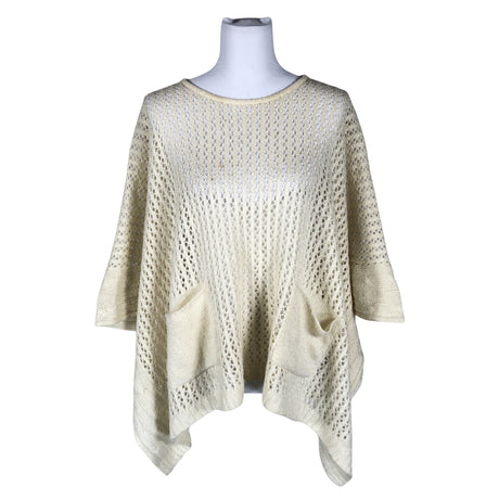 Unisex Think Positive - Poncho, size 36 - Natural white ()