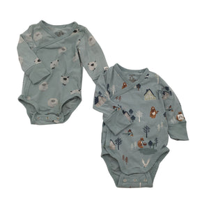 Unisex Lindex - Wrap bodysuit, size 50 - 56 - Light blue (1)