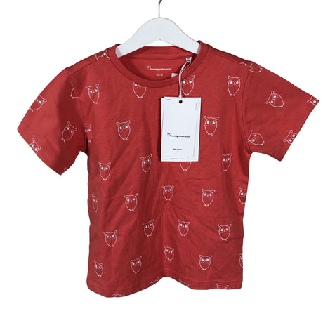 Unisex Knowledge Cotton Apparel - T-shirt, size 122 - 128 - Orange ()
