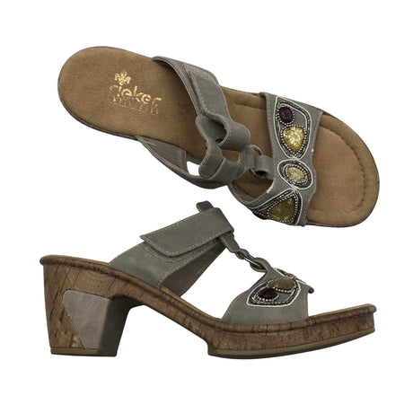 Unisex Rieker - Heeled sandals, size 42 - Beige ()