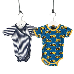Unisex Sanetta - Wrap bodysuit, size 62 - 68 - Blue (1)