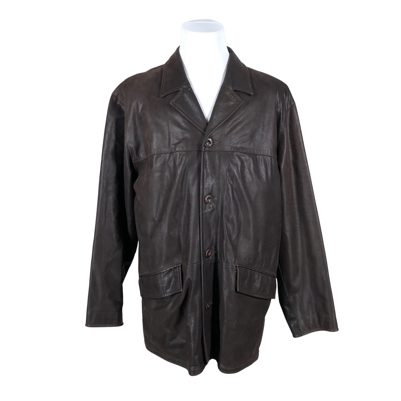 Unisex Big-L - Leather jacket, size XXXL - Brown (1)