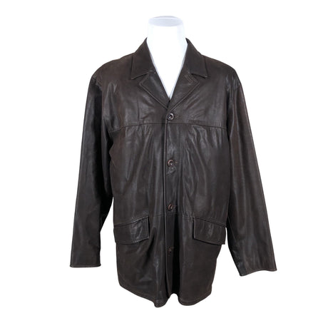 Unisex Big-L - Leather jacket, size XXXL - Brown ()