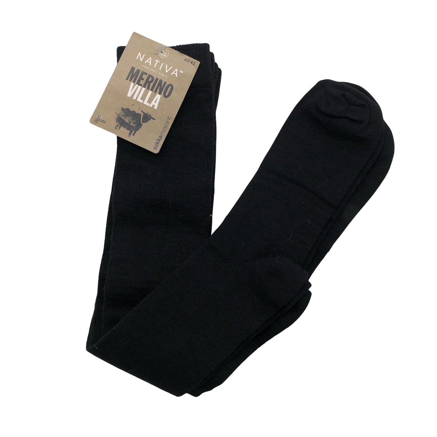 Unisex Sukkamestarit - Wool socks, size 40 - Black (1)