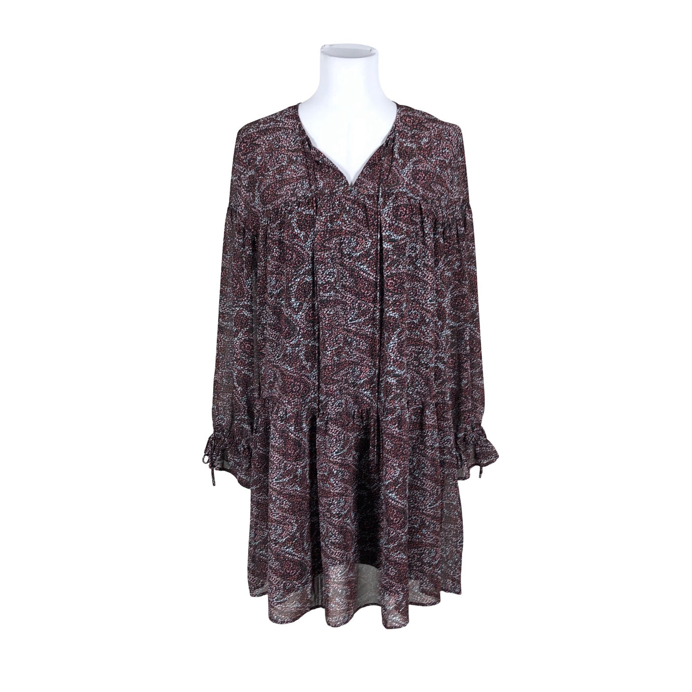 Unisex Hugo Boss - Schiffon dress, size 38 - Wine red (1)