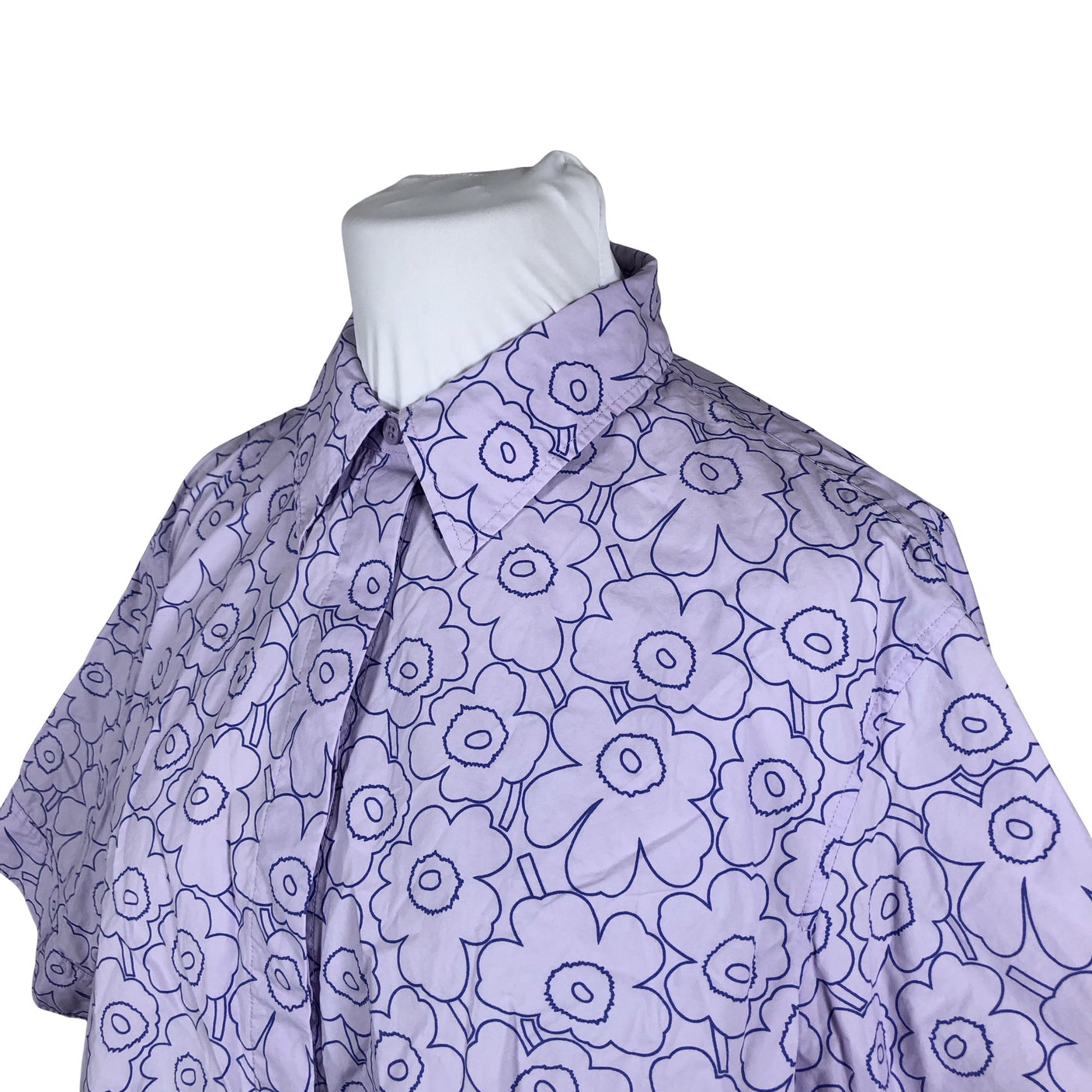 Unisex Marimekko - Collared shirt, size 44 - Violet (3)