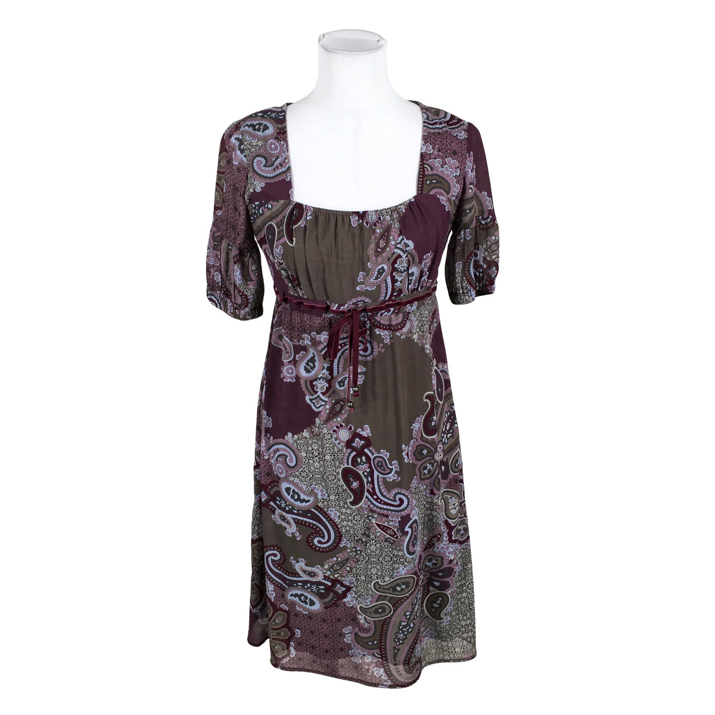 Unisex Esprit - Schiffon dress, size 36 - Brown (1)