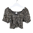 Unisex Lindex - Short-sleeved blouse, size 134 - 140 - Beige ()