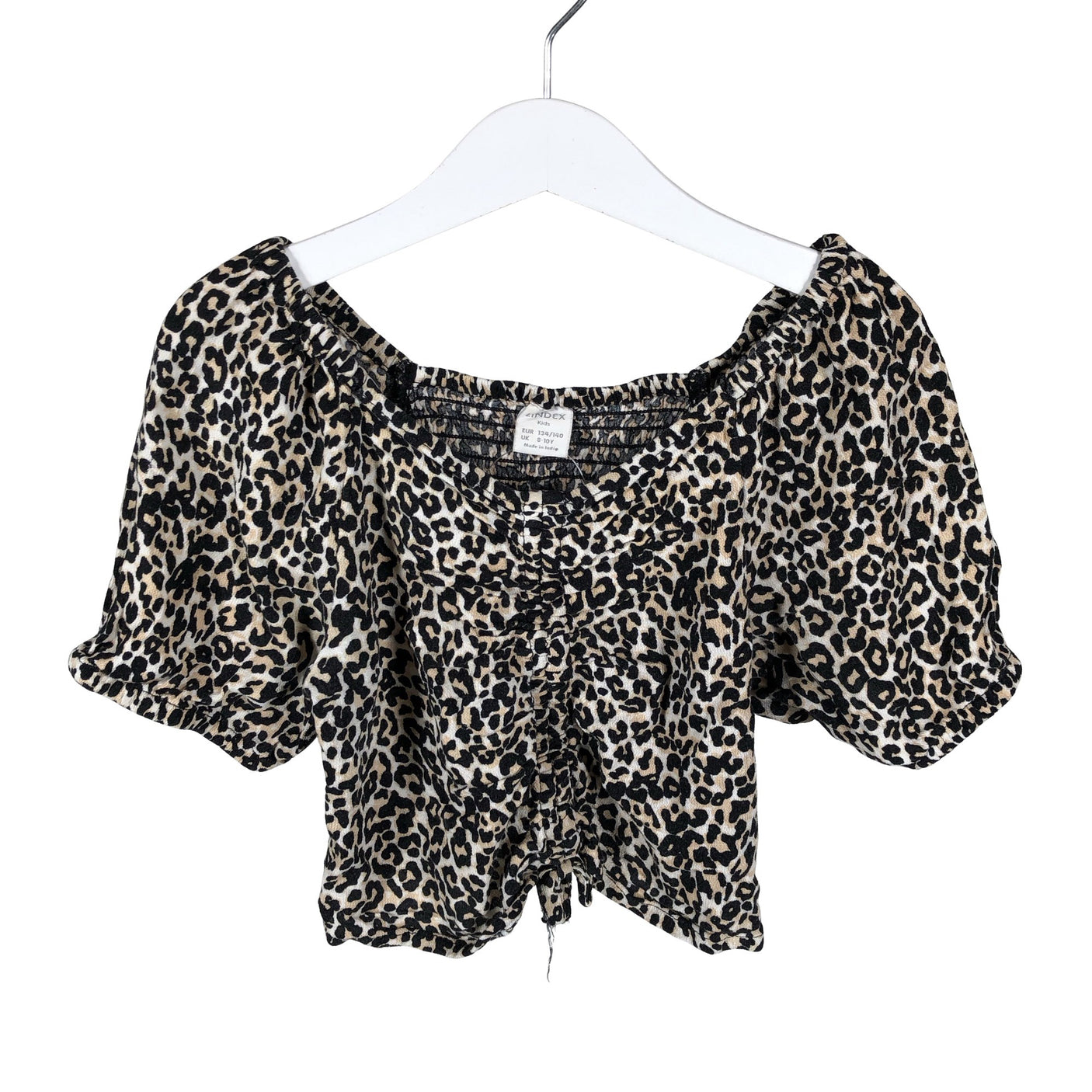 Unisex Lindex - Short-sleeved blouse, size 134 - 140 - Beige (1)