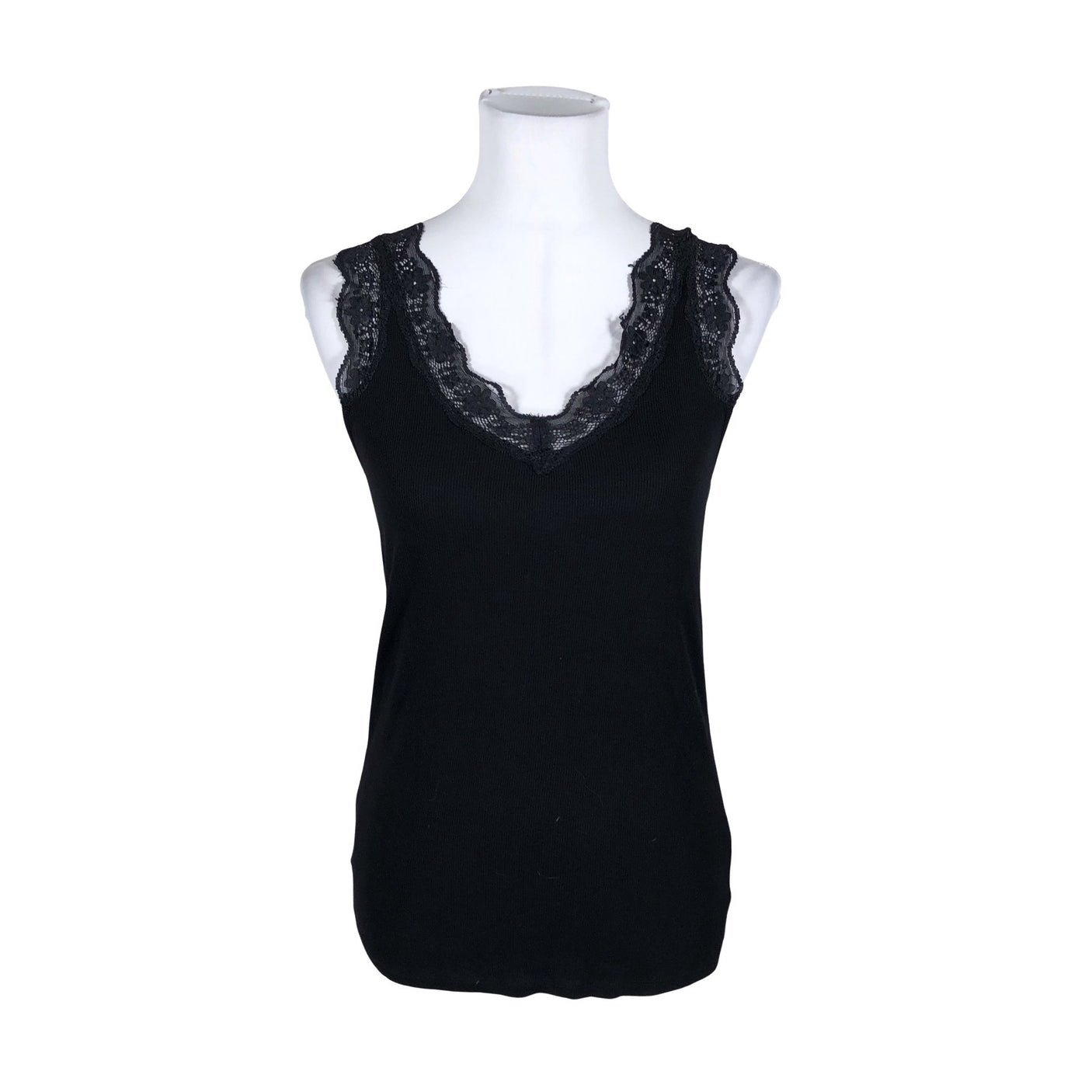 Unisex Lindex - Tricot tank top, size 40 - Black (1)