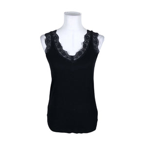 Unisex Lindex - Tricot tank top, size 40 - Black (1)