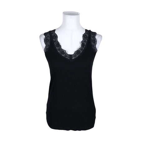 Unisex Lindex - Tricot tank top, size 40 - Black ()