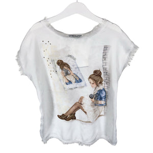 Unisex Mayoral - T-shirt, size 122 - 128 - White (1)