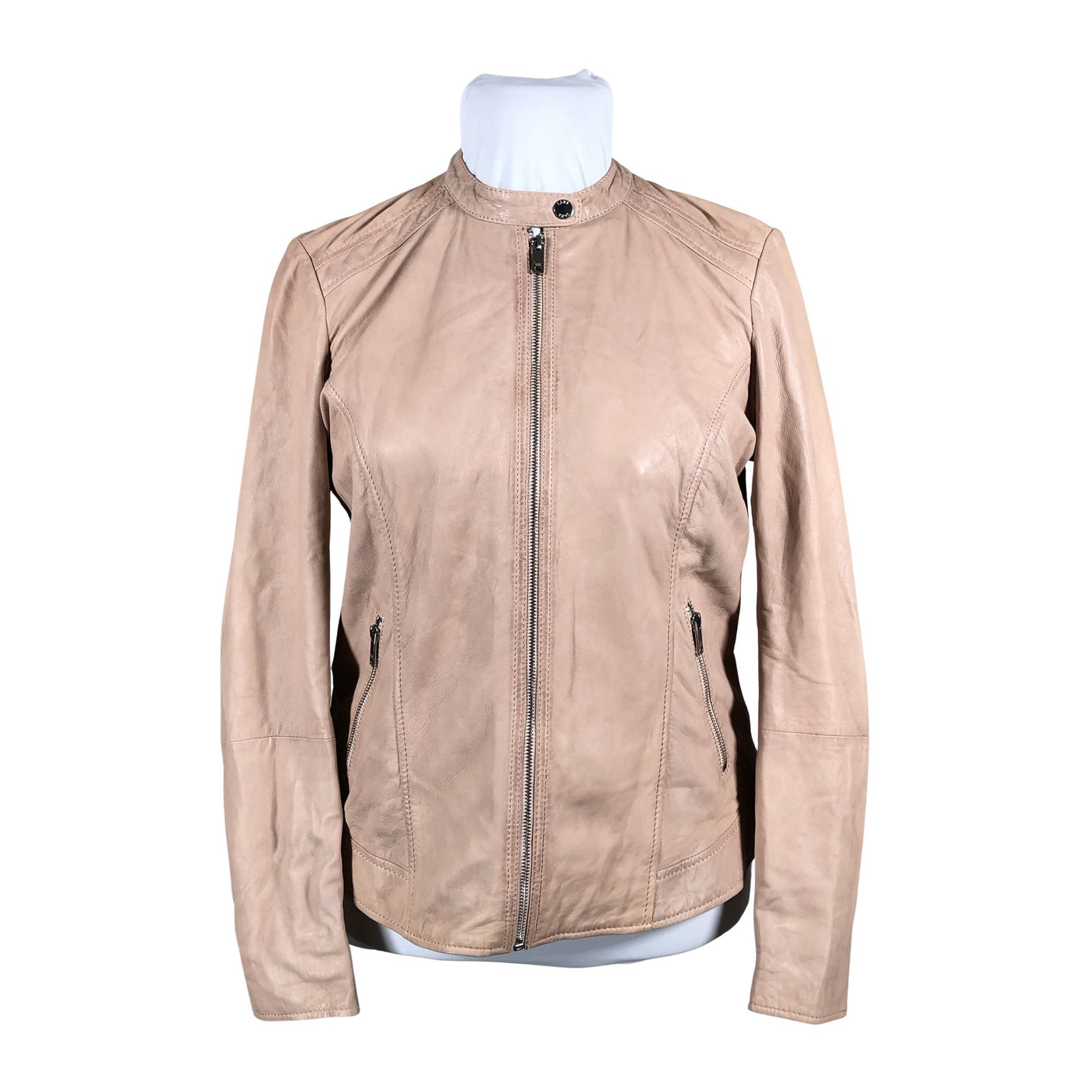 Unisex Saki - Leather jacket, size 44 - Light pink (1)